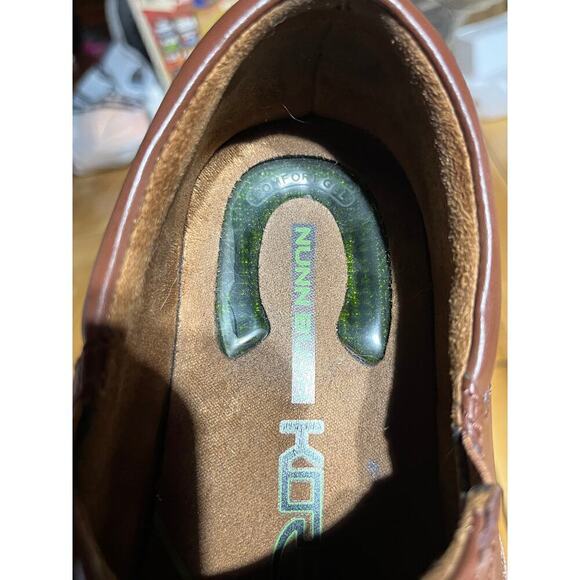 Men's Nunn Bush Leather Loafer dress shoe. brown. slip resistant. 9.5M - Picture 6 of 10